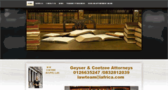 Desktop Screenshot of geysercoetzee.co.za